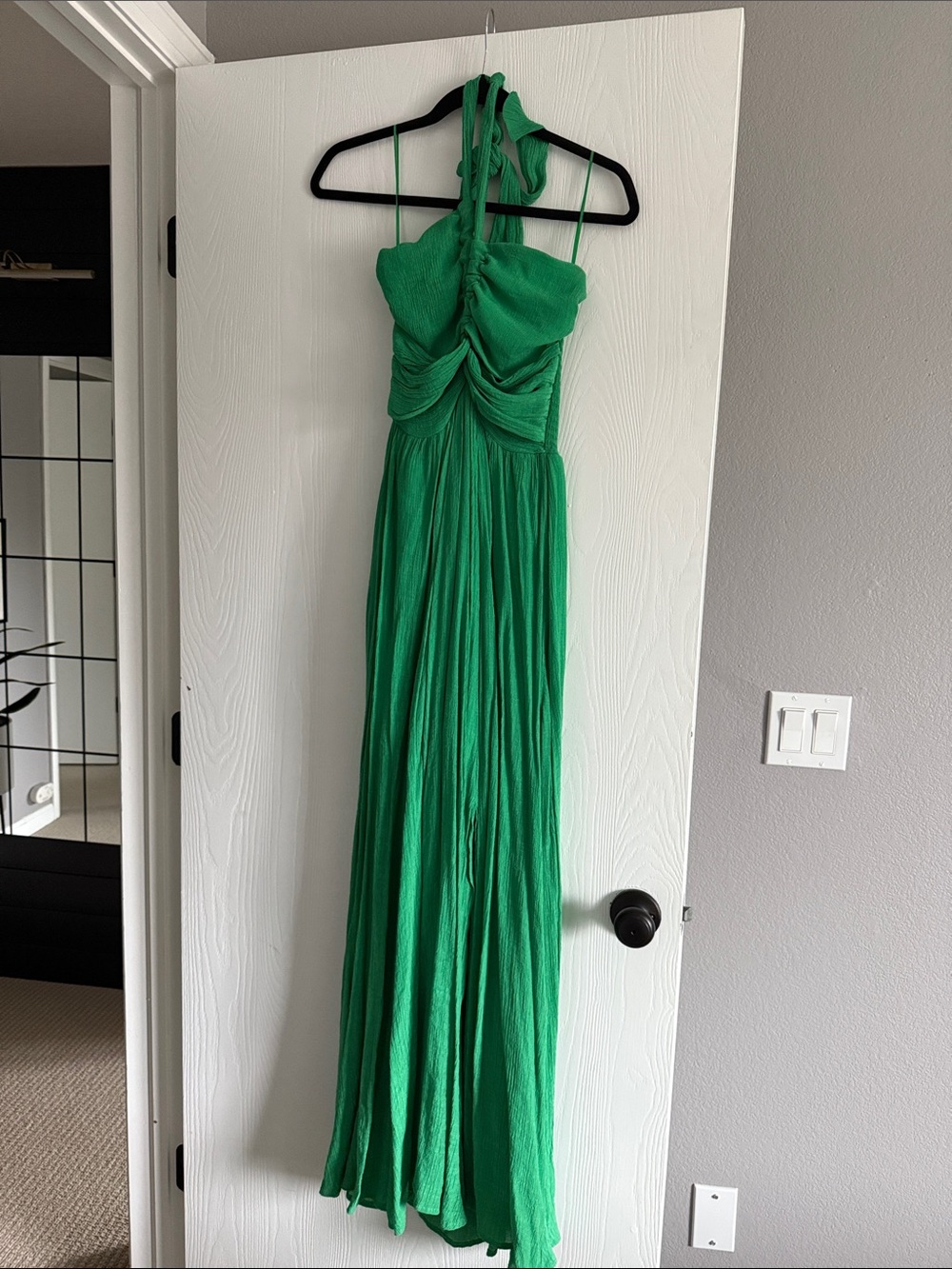 Green Halter Top Maxi Dress -